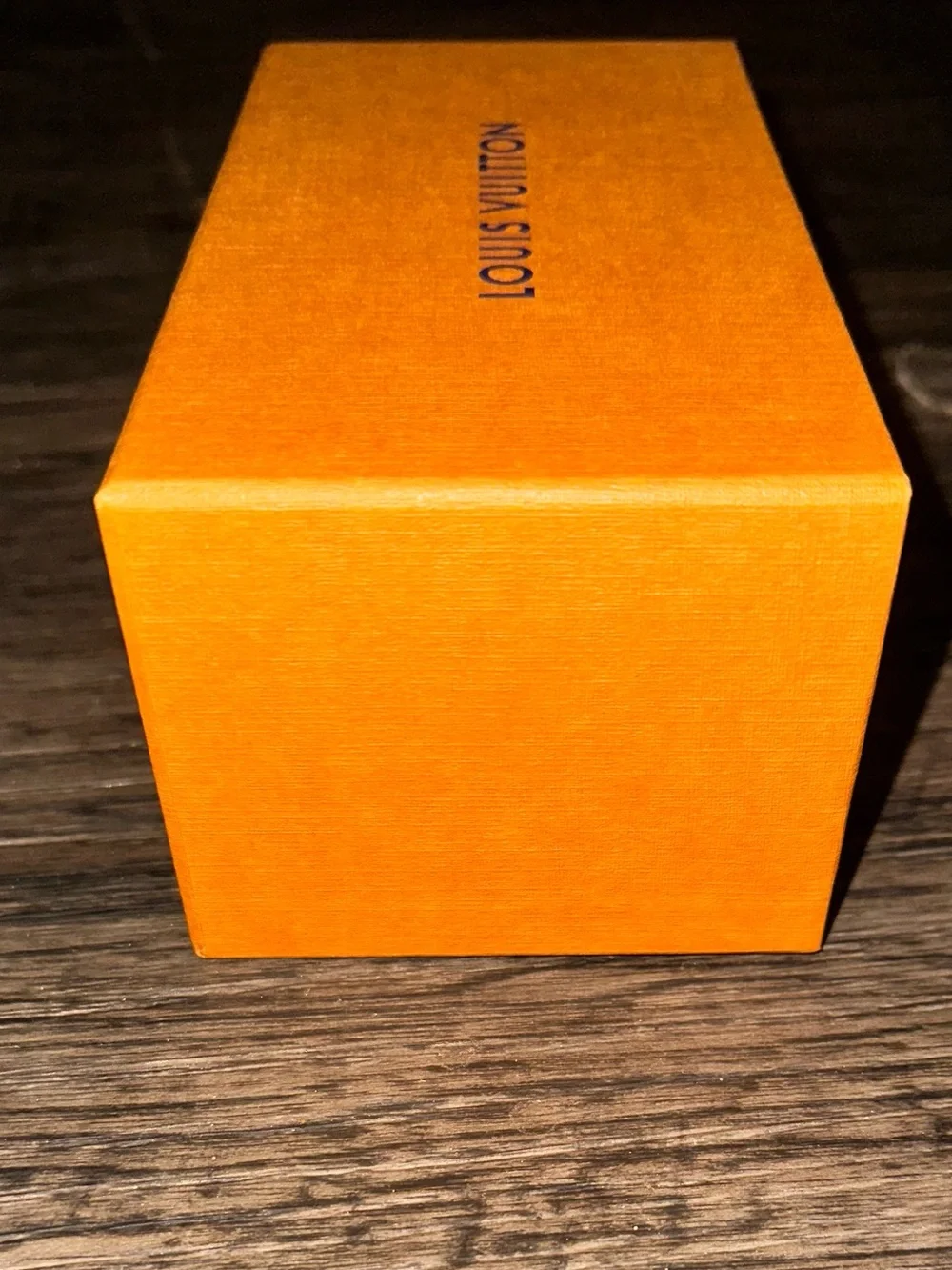 Louis Vuitton Orange Box with Cream Drawer and Blue Pull